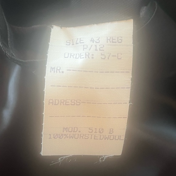 JOS A BANK Men’s Worsted Wool Formal Tuxedo Dinner Jacket Blazer Black Size 43R - Picture 9 of 9